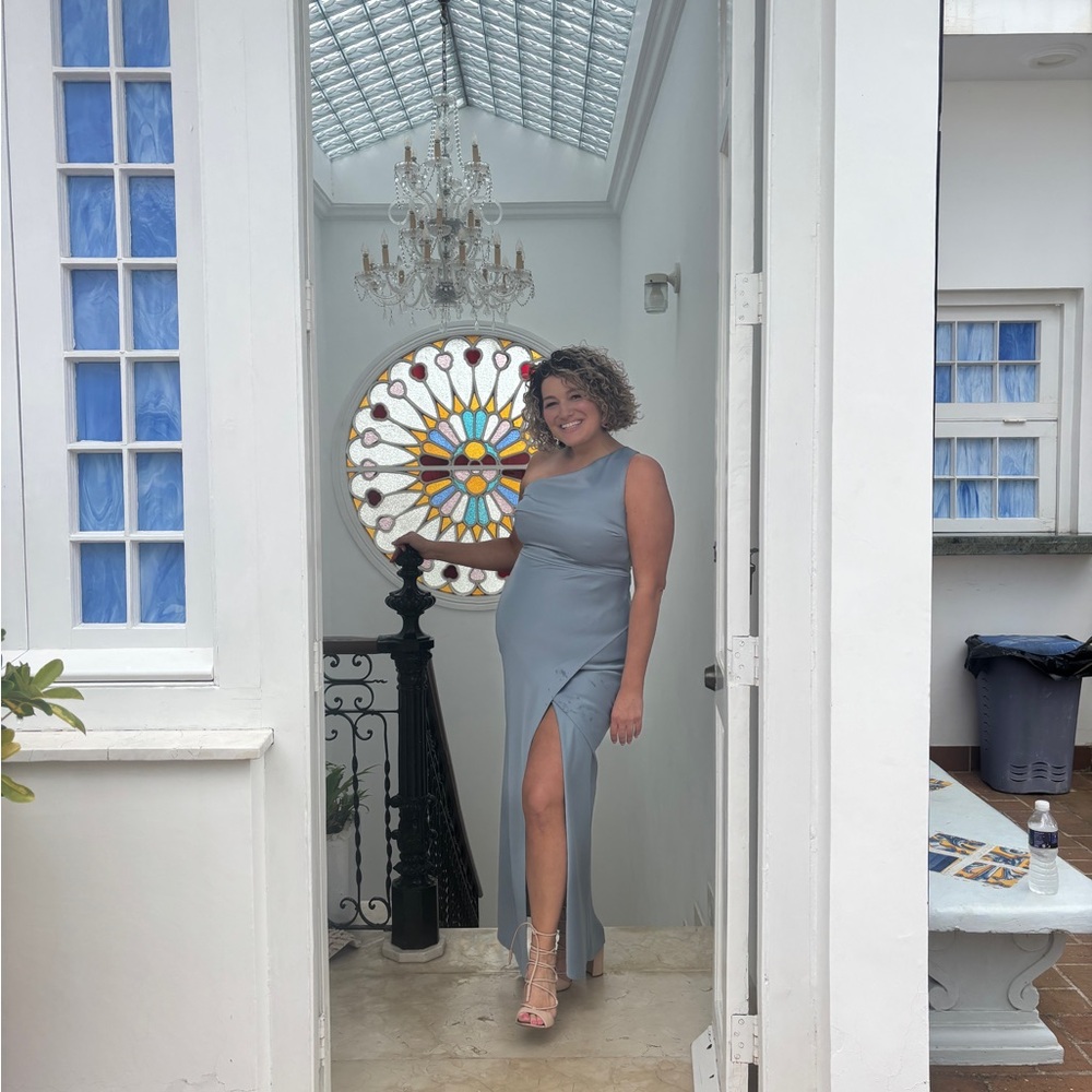 Stylish Blue Sleeveless Dress